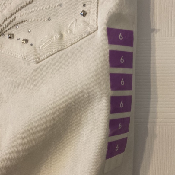Seven7  High Rise Strech Ankle Skinny Women White Jeans Pants size 6 brand new - Picture 10 of 12